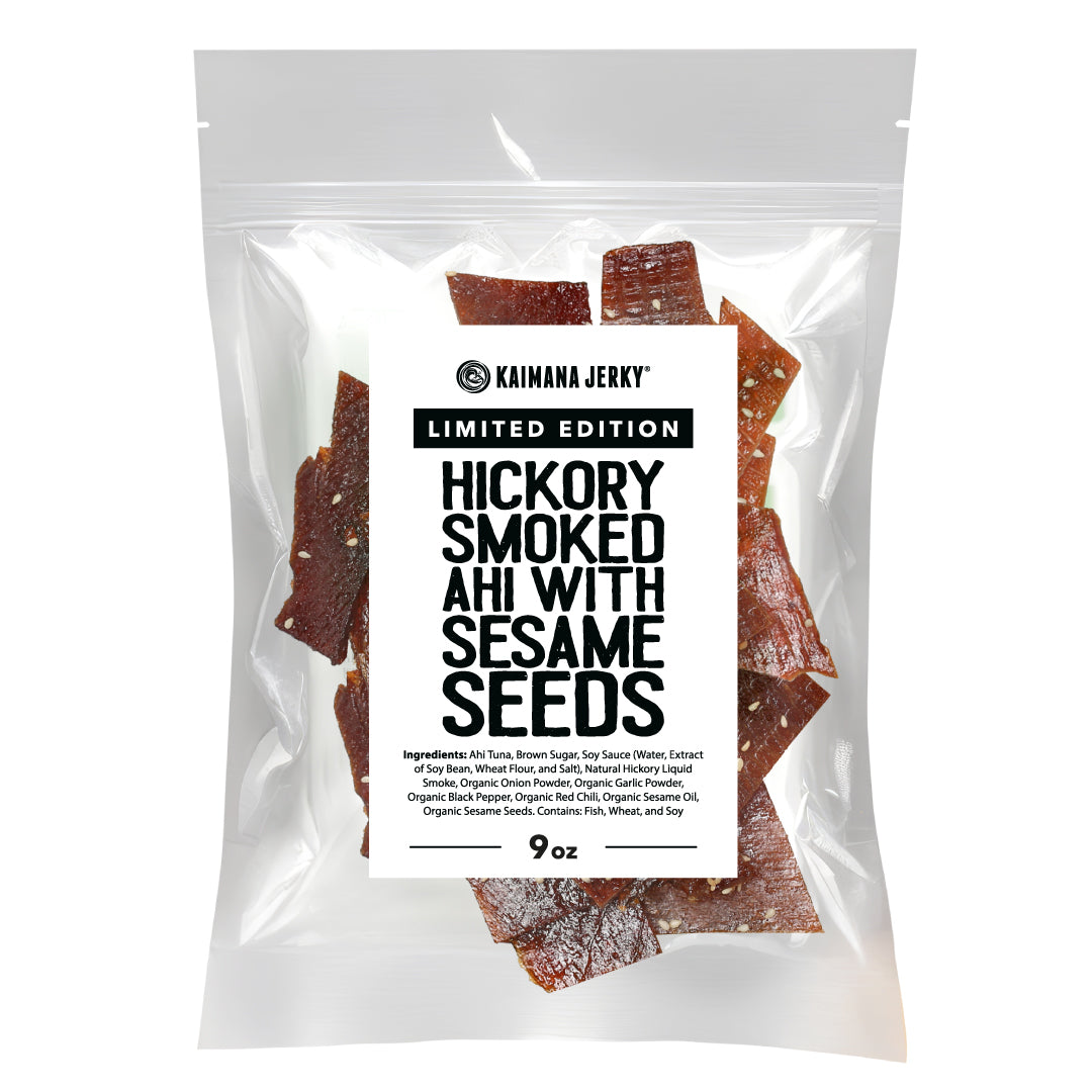 Hickory Smoked Original Ahi Tuna Jerky with Sesame Seeds