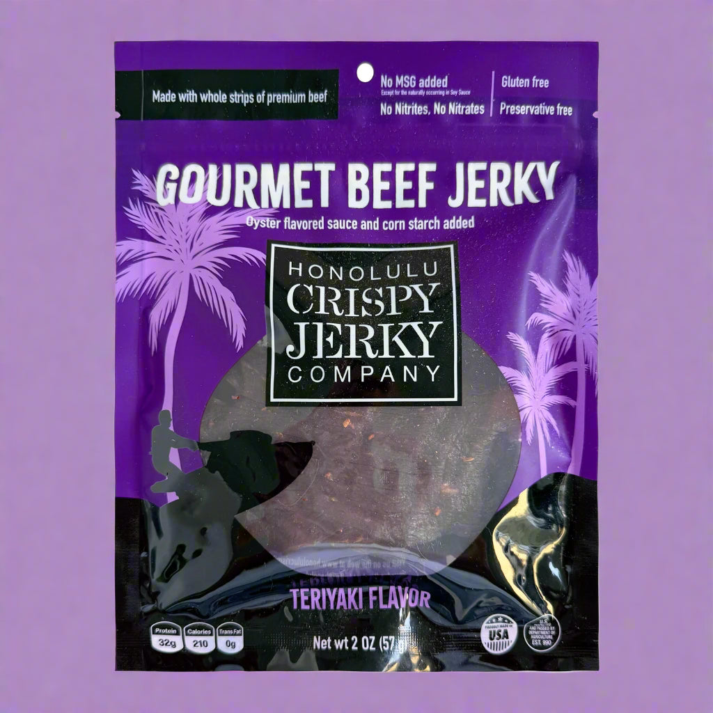 Honolulu Crispy Jerky Company Teriyaki Gourmet Beef Jerky
