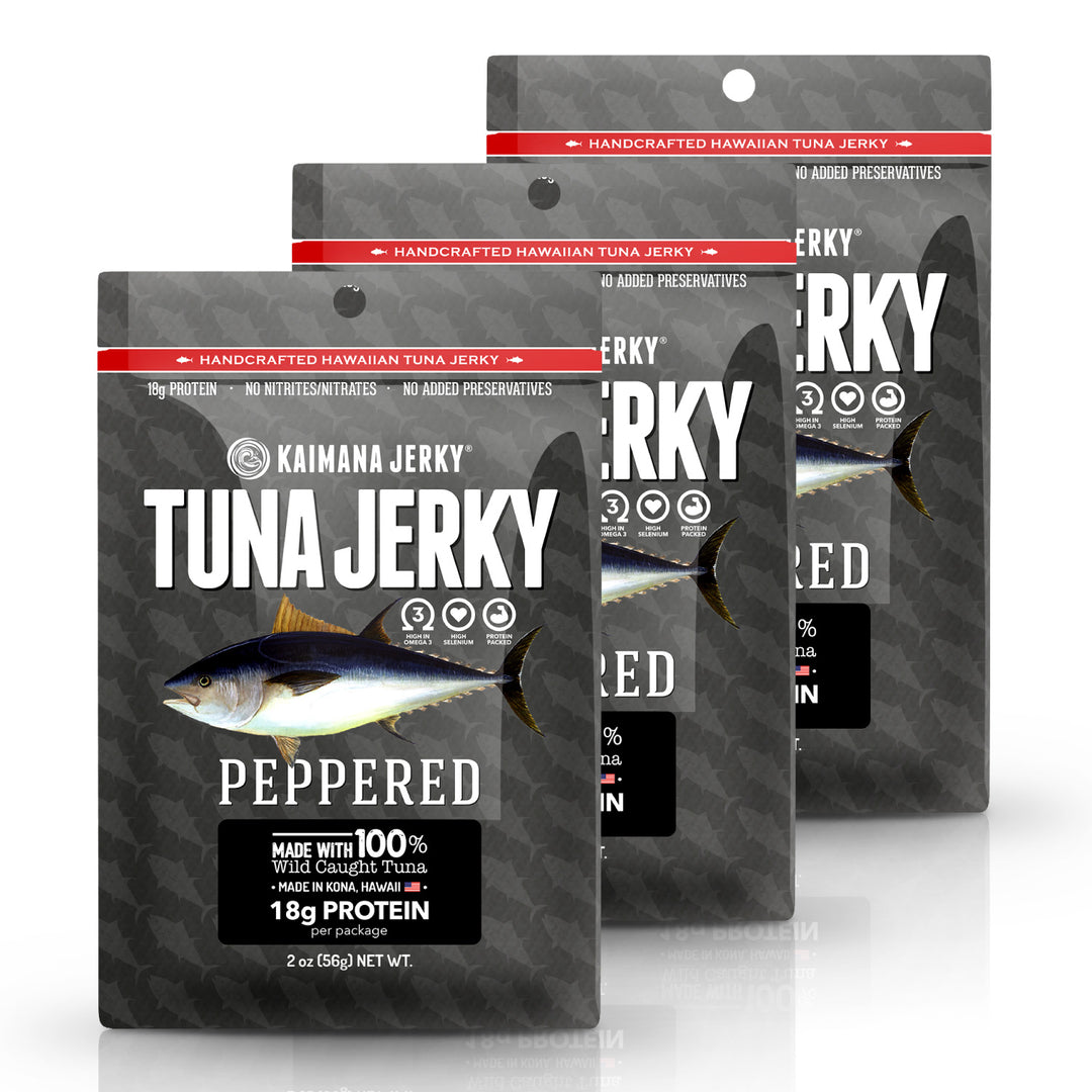 Peppered Ahi Tuna Jerky : Kaimana Jerky