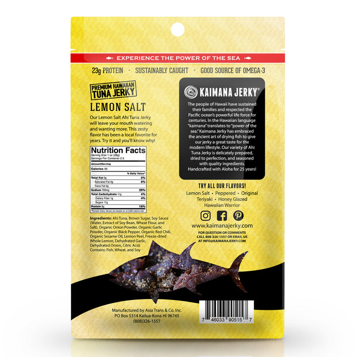 Lemon Salt Ahi Tuna Jerky: Best Fish Jerky