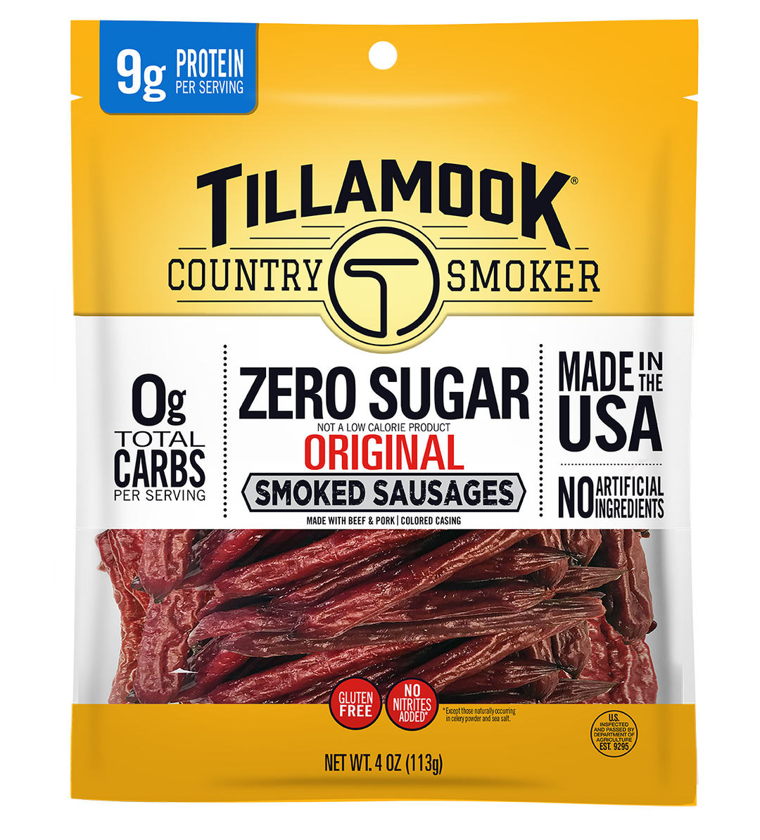 Tillamook Country Smoker Zero Sugar Original Smoked Sausages