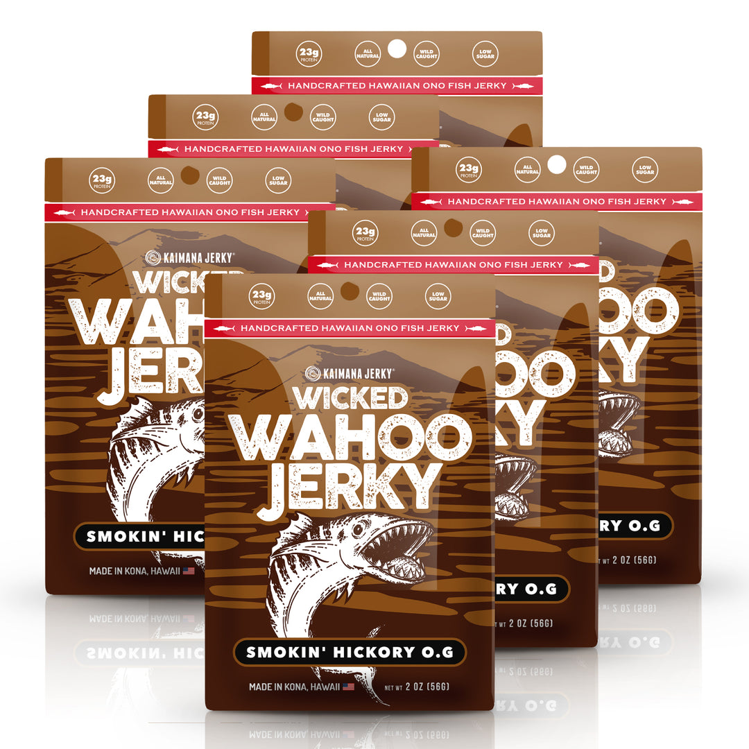 6 Pack Smokin' Hickory OG Wahoo Fish Jerky
