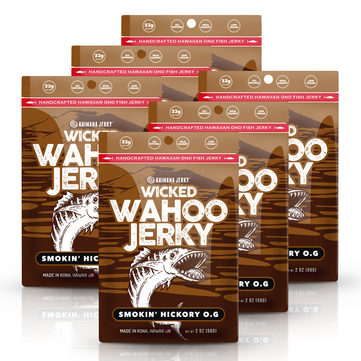 6 Pack Smokin' Hickory OG Wahoo Fish Jerky