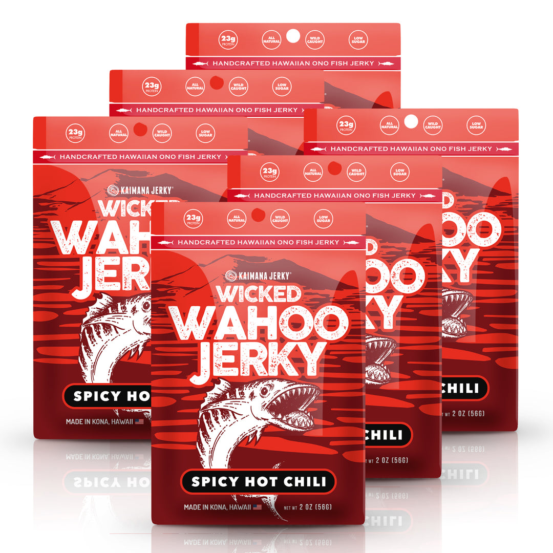 6 Pack Spicy Hot Chili Wahoo Jerky