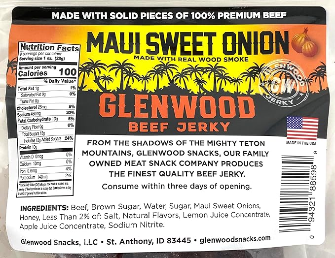 Glenwood Maui Sweet Onion Beef Jerky