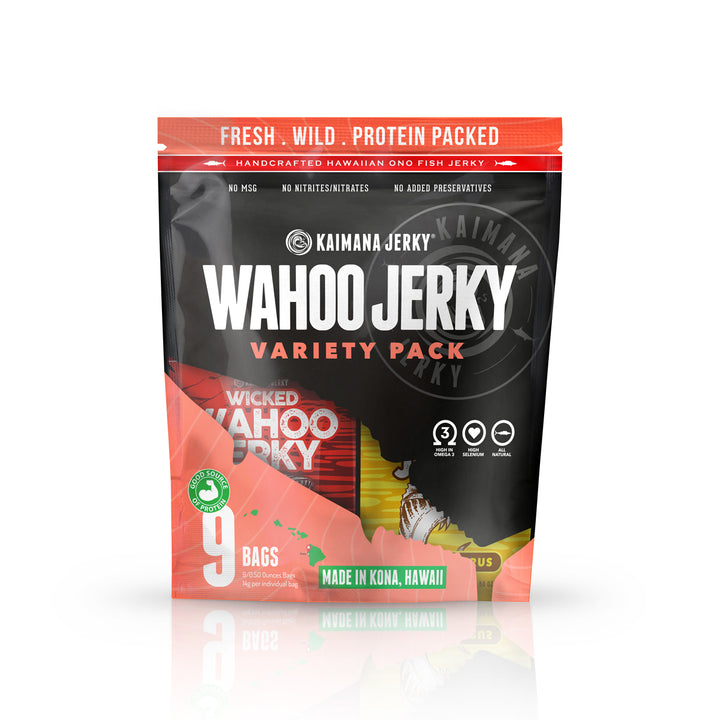 Wahoo Jerky Variety Sampler Pack (9 Bags)