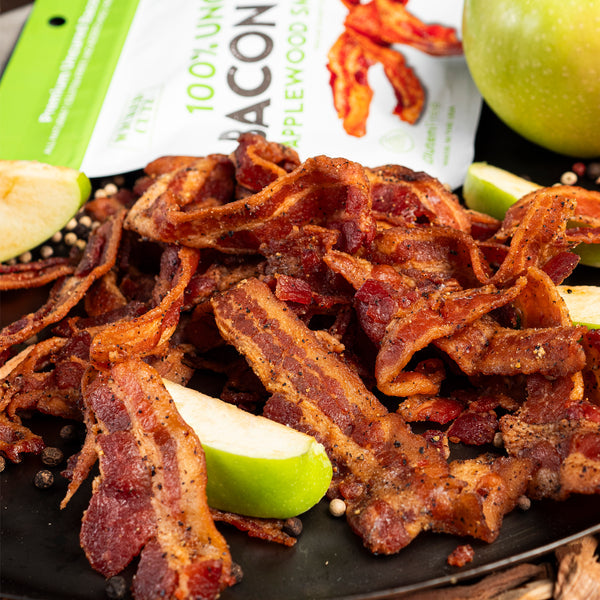 Wicked Cutz Applewood Smoke Bacon Jerky - Sweet & Smoky Gourmet Bacon