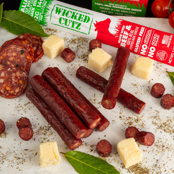 Wicked Cutz Italian Style Beef & Pepperjack Cheese Snack Stick - 3 Pack