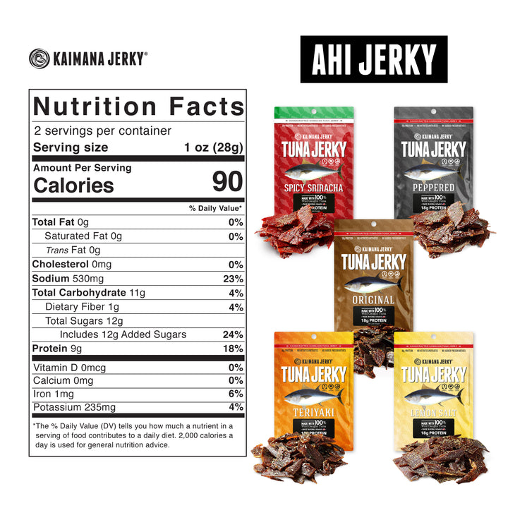 Kaimana Ahi Salmon Wahoo Fish Jerky Ultimate Sample Pack