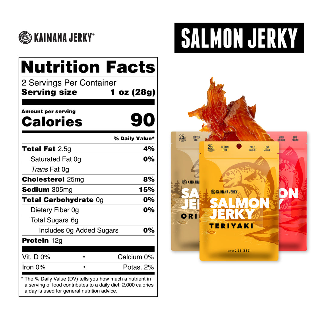 Kaimana Ahi Salmon Wahoo Fish Jerky Ultimate Sample Pack