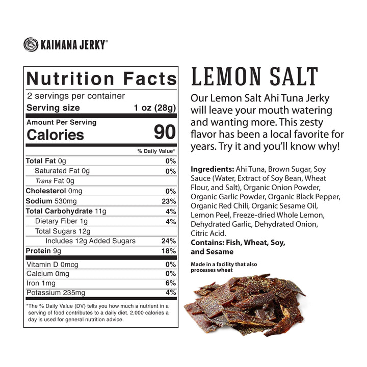 Lemon Salt Ahi Tuna Jerky