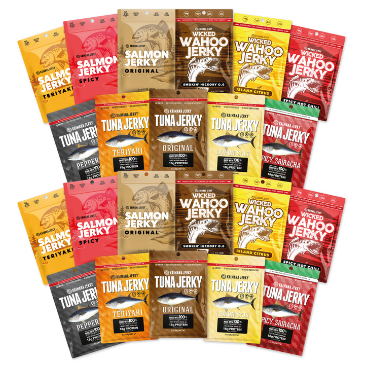 Kaimana Ahi Salmon Wahoo Jerky Primo Pack