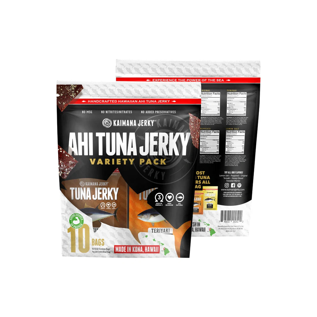 Ahi Tuna Jerky Variety Pack (10 Assorted Bags)
