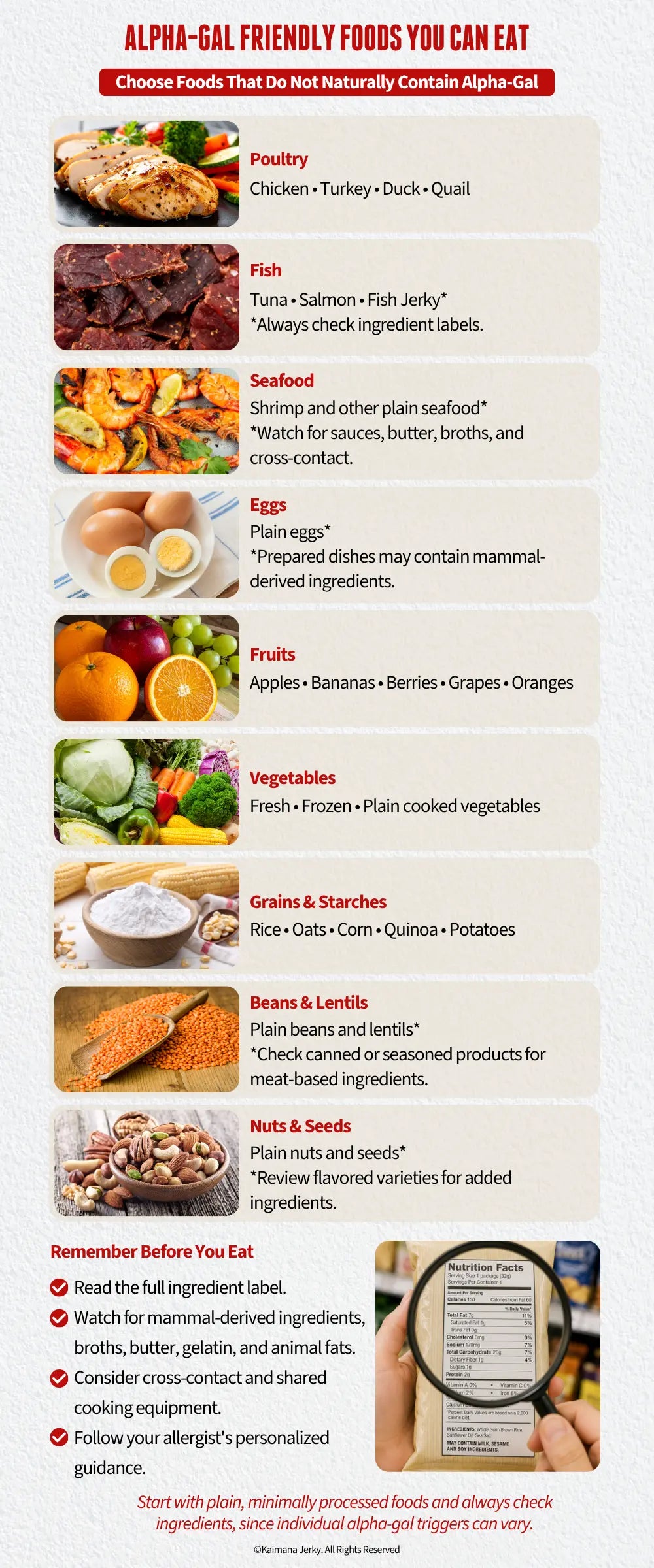 Alpha-Gal Friendly Foods You Can Eat