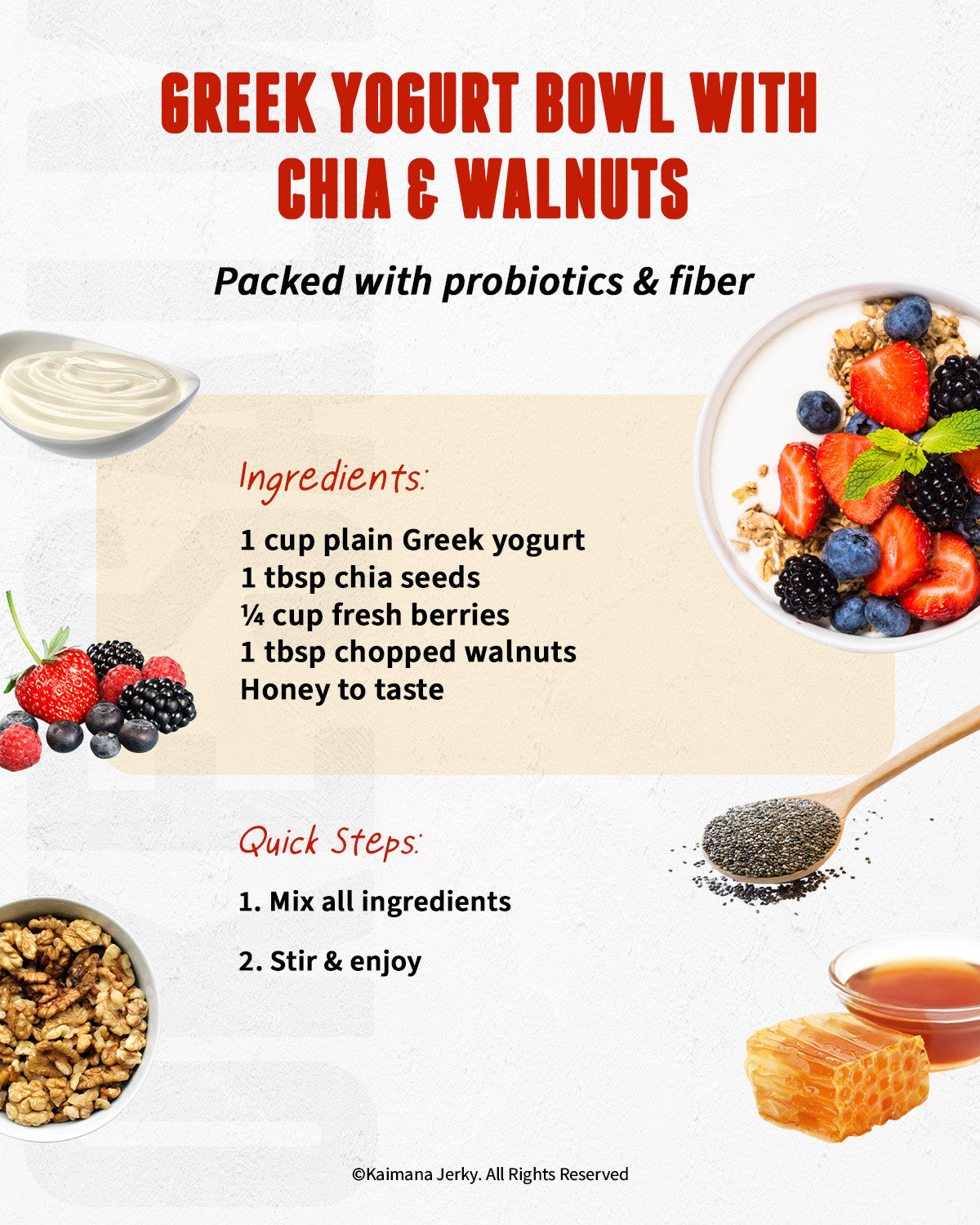 Greek Yogurt Bowl with Chia & Walnuts