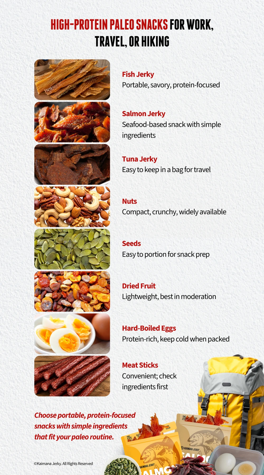 High-Protein Paleo Snacks for Work, Travel, or Hiking
