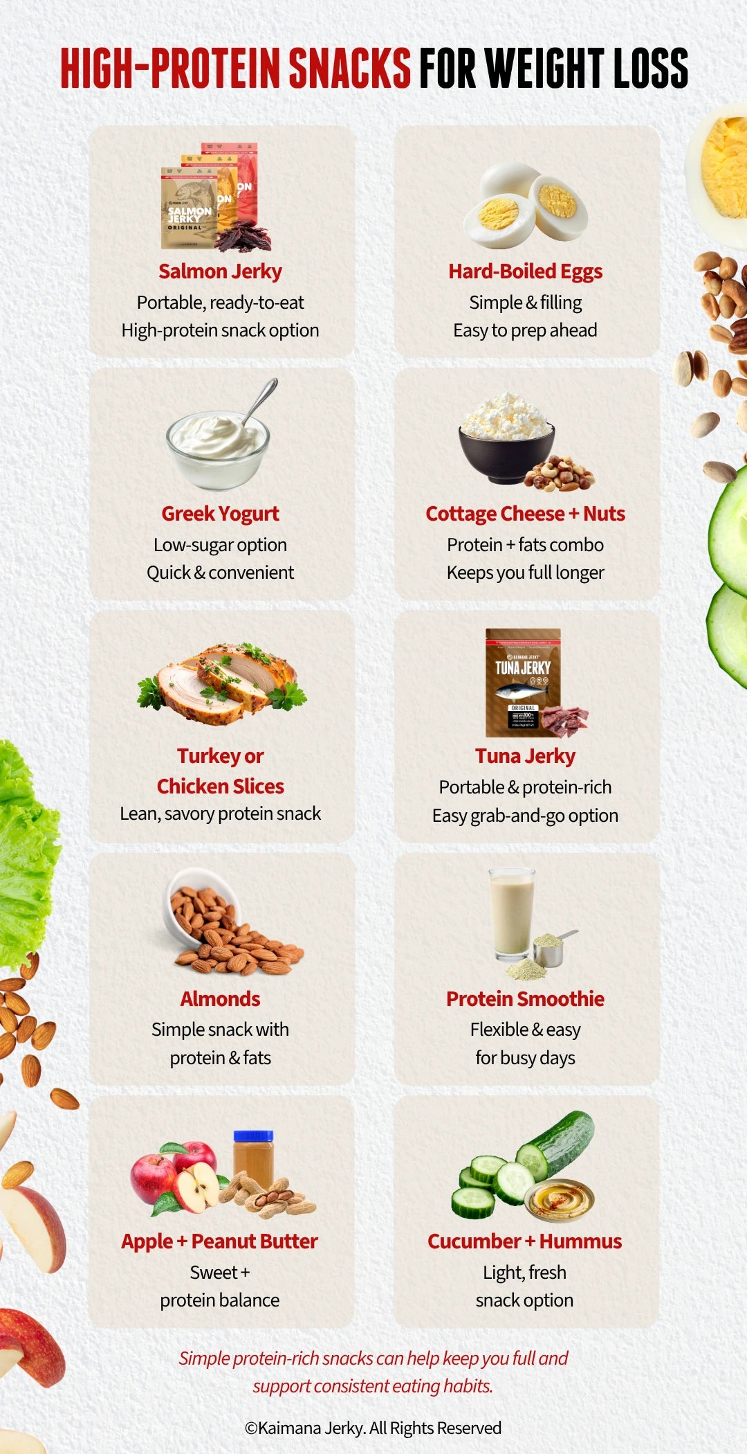 High-Protein Healthy Snacks for Weight Loss That Keep You Full