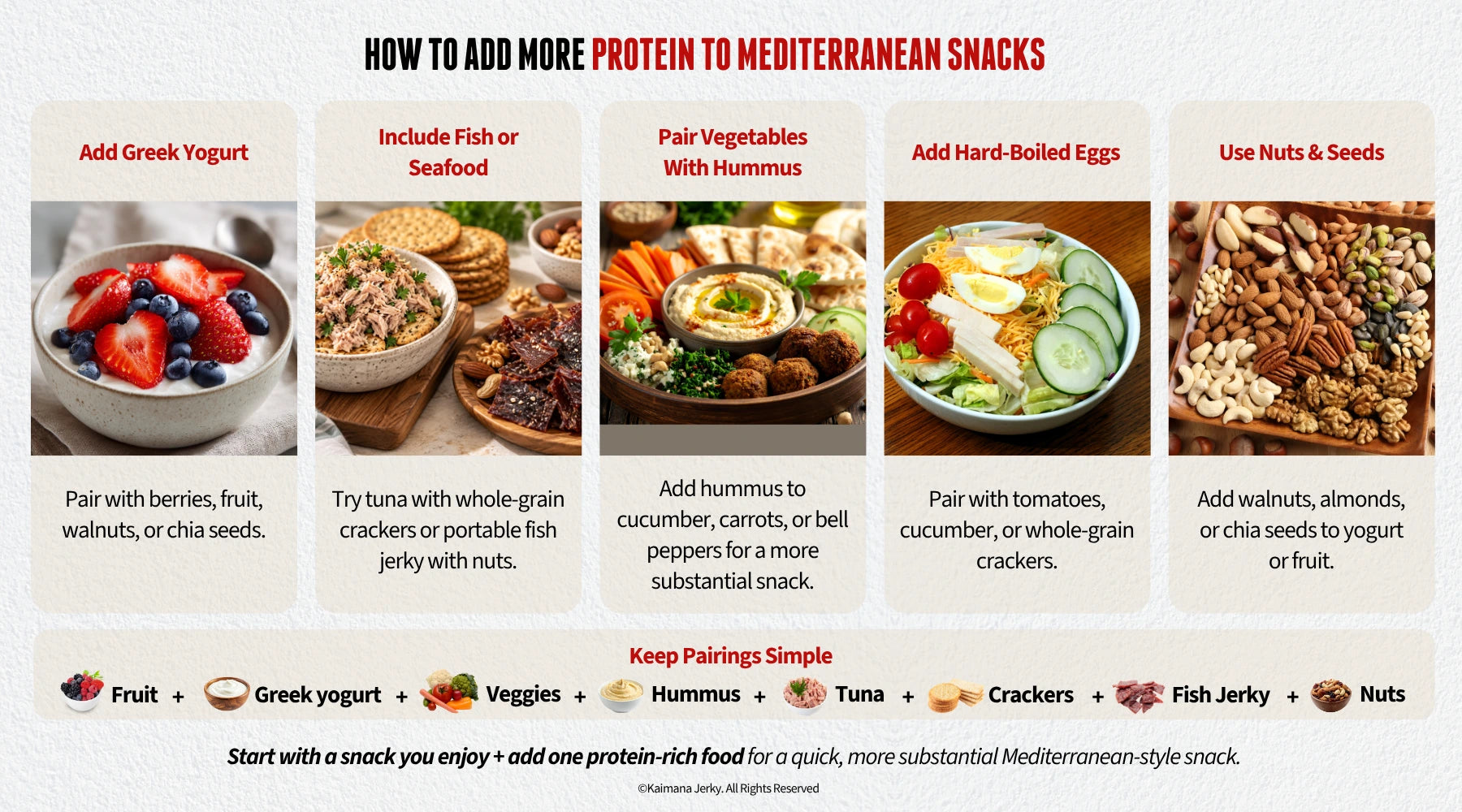 How to Add More Protein to Mediterranean Snacks