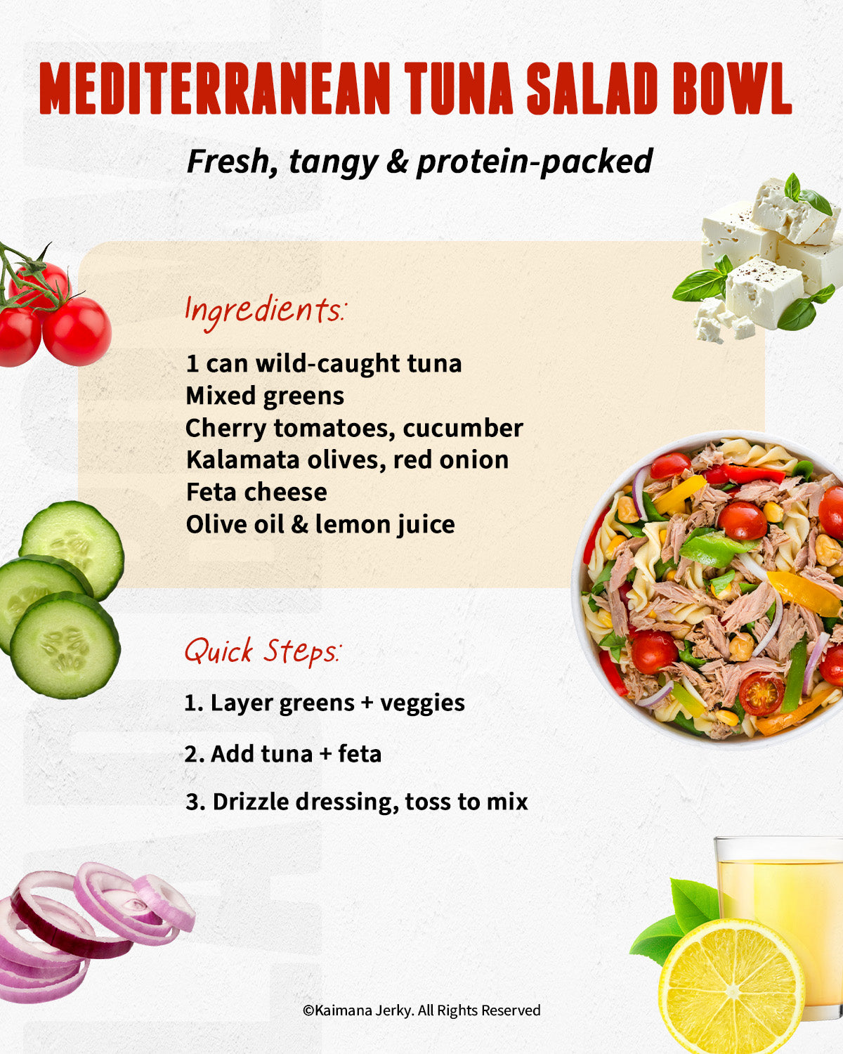 Mediterranean Tuna Salad Bowl
