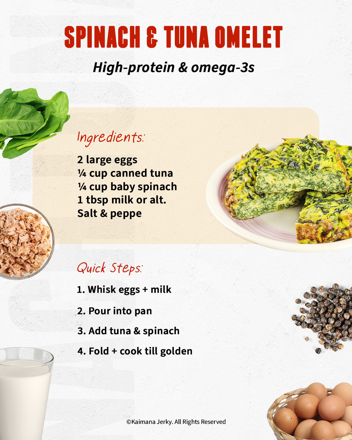 Spinach and Tuna Omelet