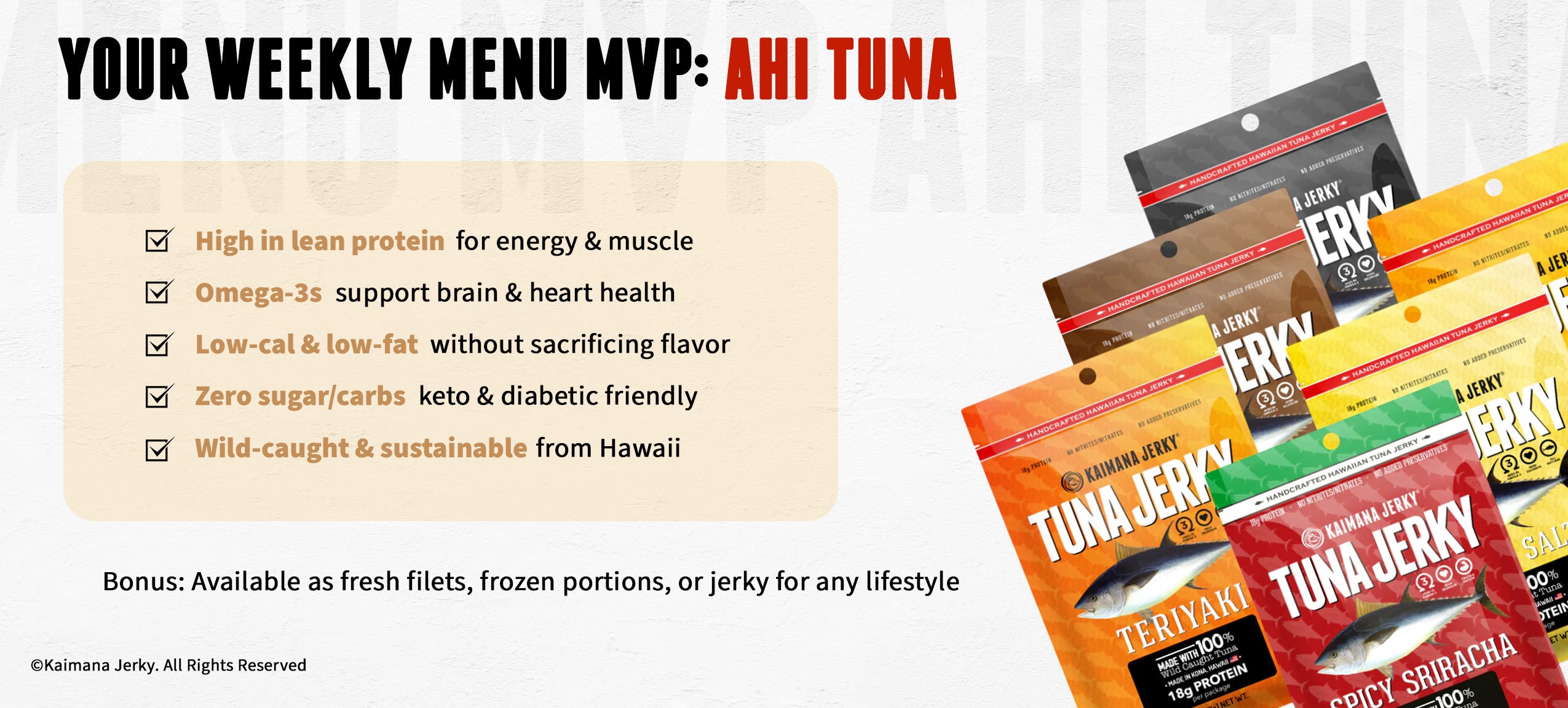 Your weekly menu MVPp: Ahi Tuna
