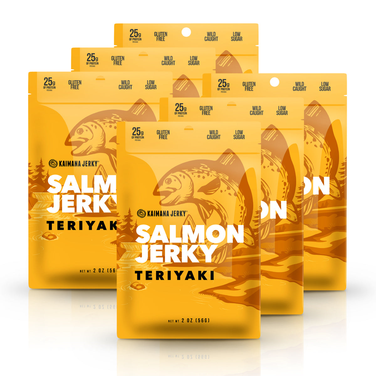 Buy Teriyaki Salmon Jerky at Kaimana High Protein Snack Kaimana Jerky