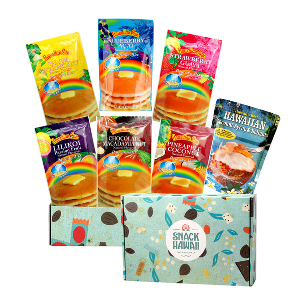 Hawaiian Sun Pancake Gift Set with Coconut Syrup: Kaimana Jerky