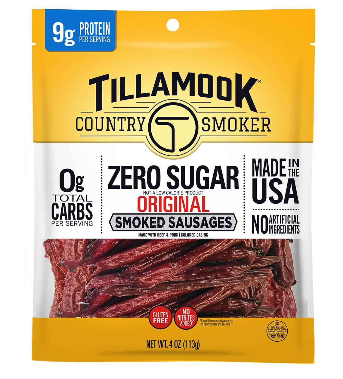 Tillamook Country Smoker Zero Sugar Original Smoked Sausages
