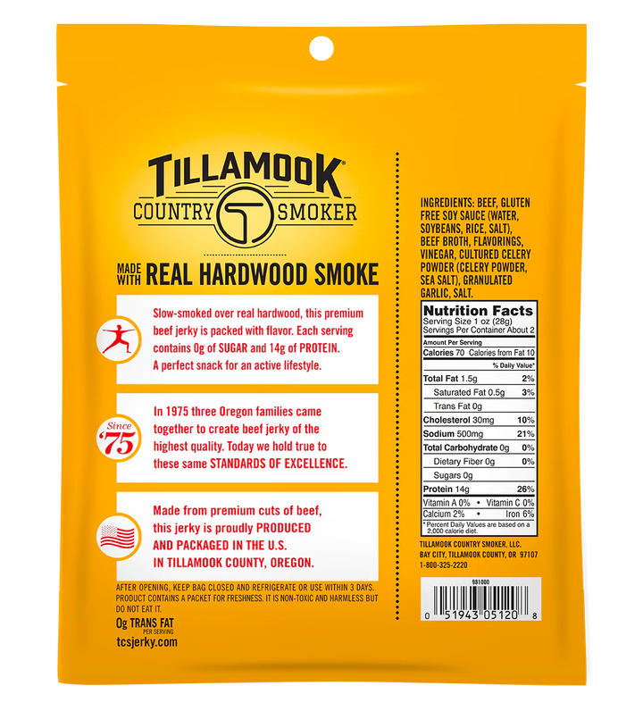 Tillamook Country Smoker Zero Sugar Original Beef Jerky