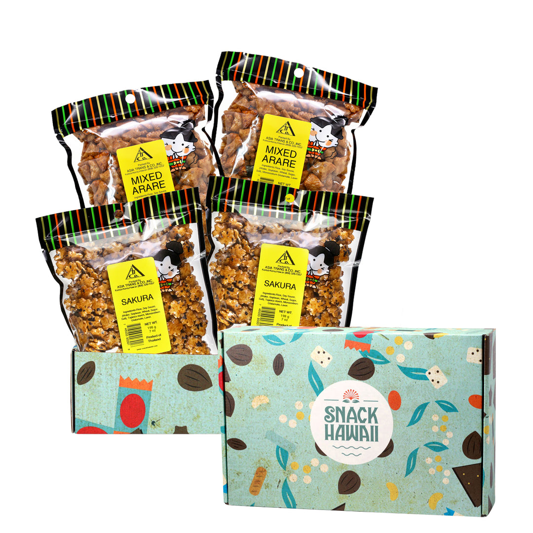 Arare Rice Crackers Gift Box: Hawaiian Snack