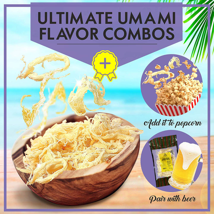 Dried Shredded Cuttlefish Ika (Squid): Dried Seafood Snacks