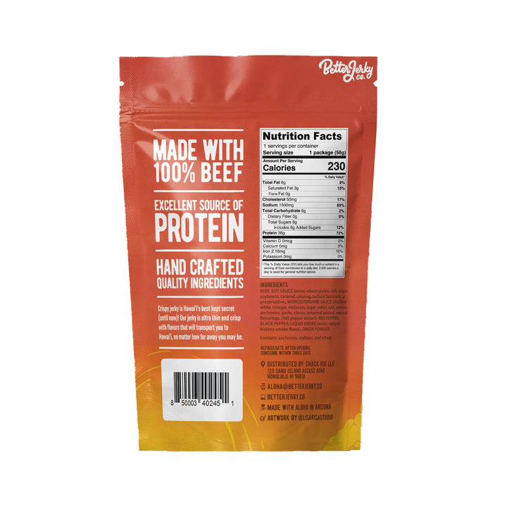 Hawaiian Beef Jerky: Nutrition Facts