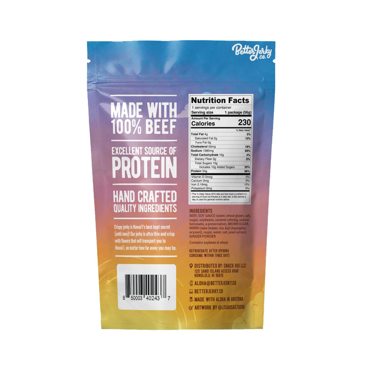 Hawaiian Style Teriyaki Crispy Beef Jerky: Hawaiian Beef Jerky