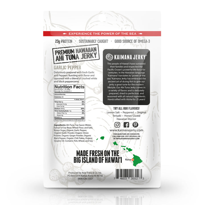 Limited Edition Garlic Pepper Ahi Tuna Jerky