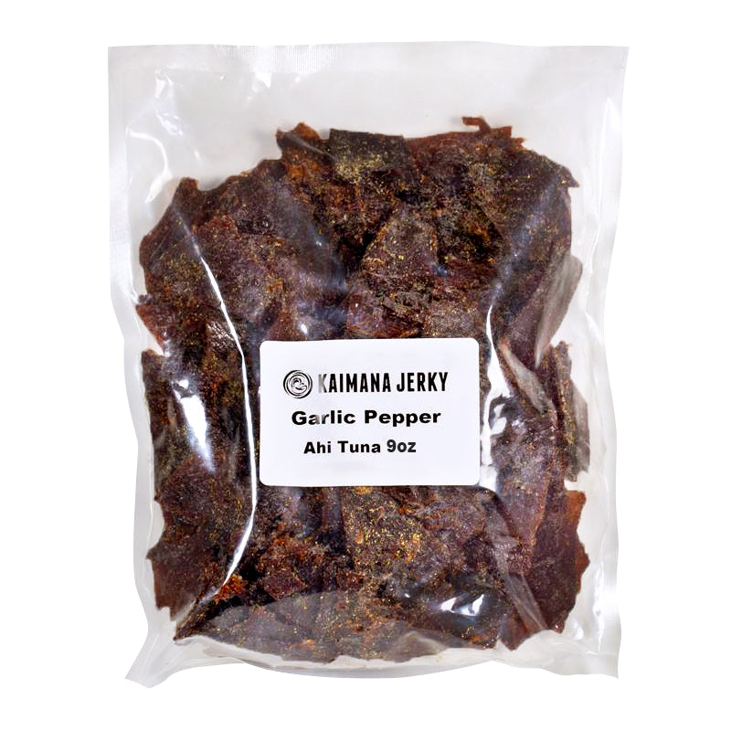 Garlic Pepper Ahi Tuna Jerky: Hawaiian Fish Jerky