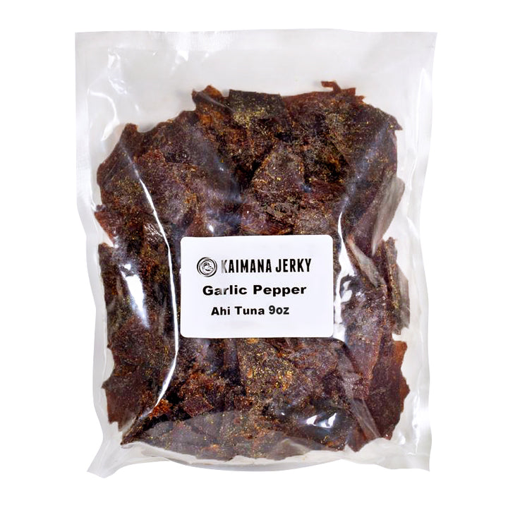 Garlic Pepper Ahi Tuna Jerky: Hawaiian Fish Jerky