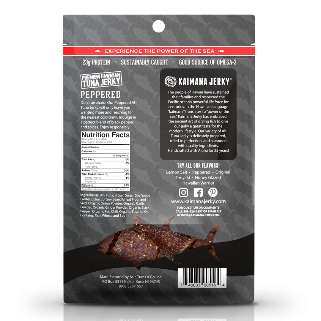 Peppered Ahi Tuna Jerky (4 Pack)