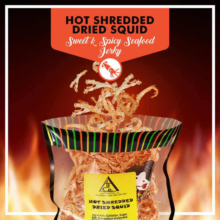 Spicy Hot Dried Cuttlefish Shredded Ika: Dried Squid Snack